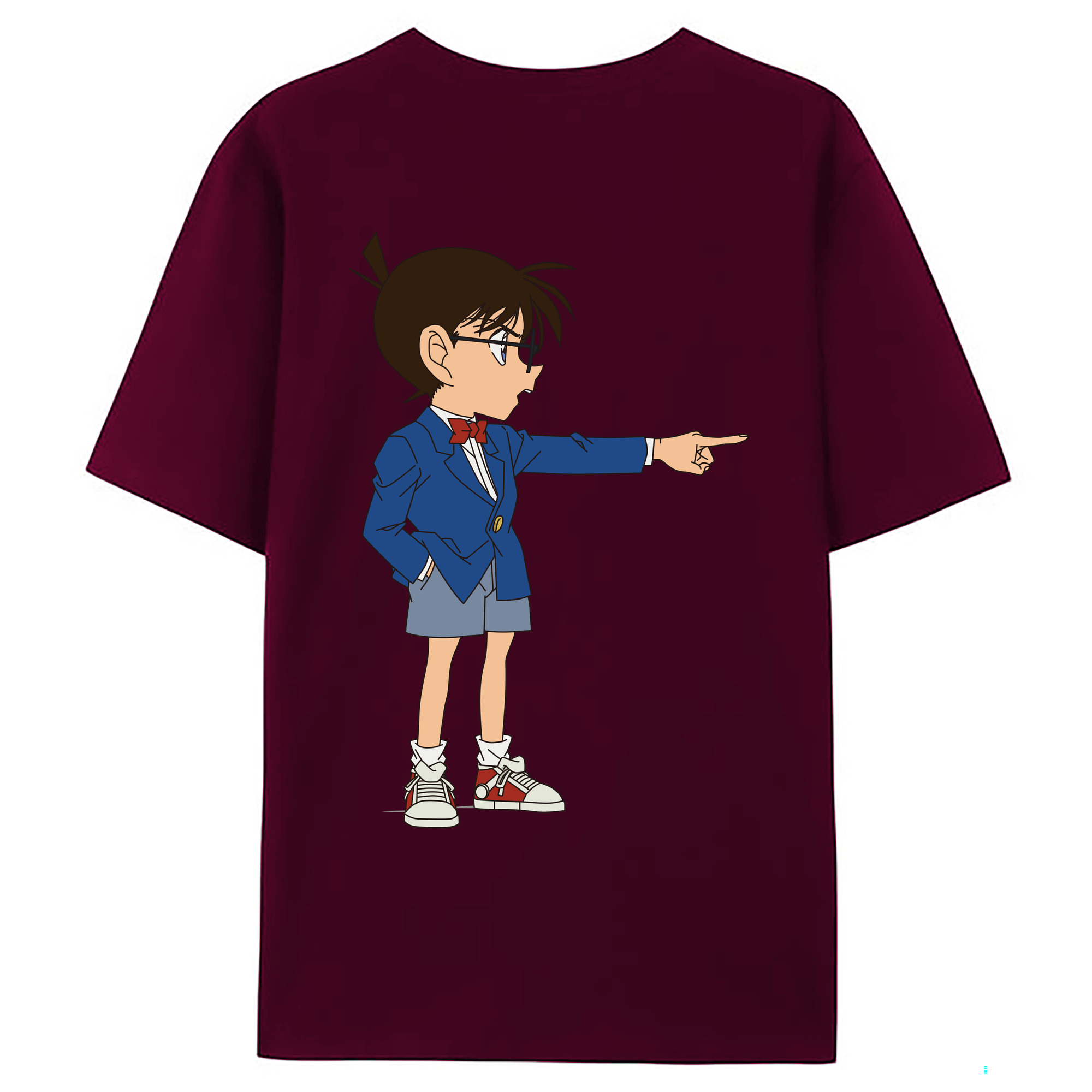 （画像用） 名探偵コナン 江戸川 コナン Detective Conan Conan Edogawa レディース半袖Tシャツ(バックプリント)